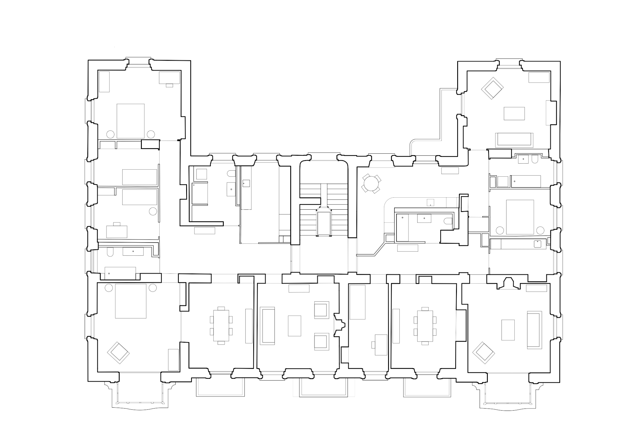plan de l'étage type